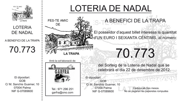 loteria de la trapa