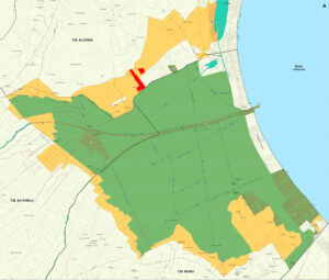 En verd, Parc Natural. En taronja, zona perifèrica de protecció. En vermell, parcel·les que estaven dins la zona perifèrica de protecció i han estat desprotegides.